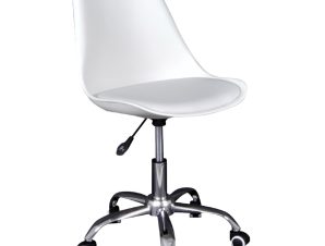 Καρέκλα Γραφείου Martin PP/PU ΕΟ201,2 Άσπρο 48x55x79/89 cm Σετ 2τμχ