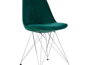 Καρέκλα Crown 03-0839 48x55x83cm Green-Chrome Liberta