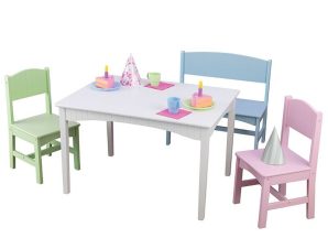 Τραπεζαρία KidKraft Nantucket Table with Bench 2 Chair Set