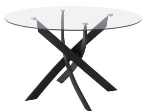 Τραπέζι HM8733.01 Φ120X75Y cm Black-Clear