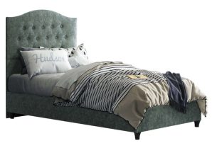 Κρεβάτι Malena HM651.27 Για Στρώμα 90x200cm Ύφασμα Nubuk Green