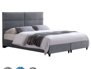 Κρεβάτι Milo HM628.10 Για Στρώμα 180x200cm Βελούδινο Grey