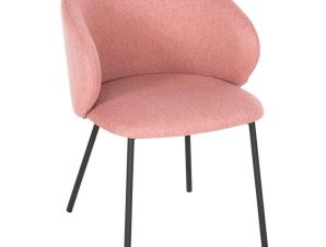 Καρέκλα Isiah HM9615.02 56x56x76cm Με Μεταλλικά Πόδια Rotten Apple
