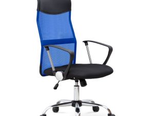 Καρέκλα Γραφείου Marco Mesh 0223107 62x59x110/120cm Blue – Black