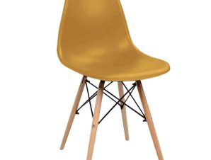 Καρέκλα Τραπεζαρίας Eiffel 03-0903 42×51,5x81cm Natural-Mustard Liberta