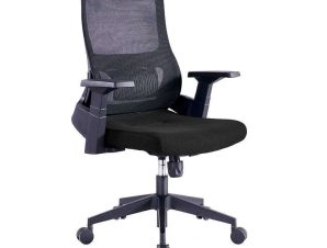 Καρέκλα Γραφείου Stabilo 25-0605 47,5x43x100-110cm Black Liberta