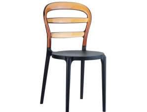 Καρέκλα Bibi Black-Amber 32-0042 42X50X85 cm Siesta Σετ 4τμχ