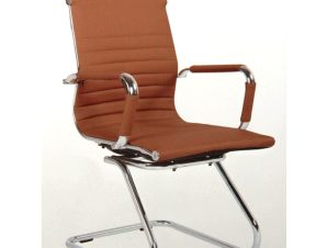 Καρέκλα Υποδοχής Bs 8250 Brown 01-0154 56X61X90 cm Σετ 2τμχ
