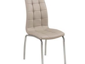 Καρέκλα Melva ΕΜ942,3 42x56x96cm Chrome-Cappuccino Σετ 4τμχ