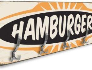 Hamburgers, Φαγητό, Κρεμάστρες & Καλόγεροι, 138 x 45 εκ.