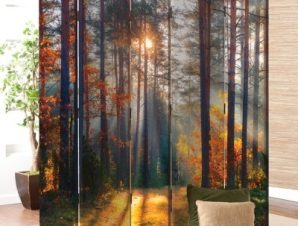 Ηλιοβασίλεμα στο Δάσος Φύση Παραβάν 80×180 cm [Δίφυλλο]