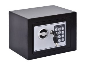 Χρηματοκιβώτιο Ασφαλείας με Ηλεκτρονική Κλειδαριά και Κλειδί 23 x 17 x 17 cm HOMCOM E5-0001